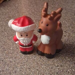 Santa and Reindeer Little People Set